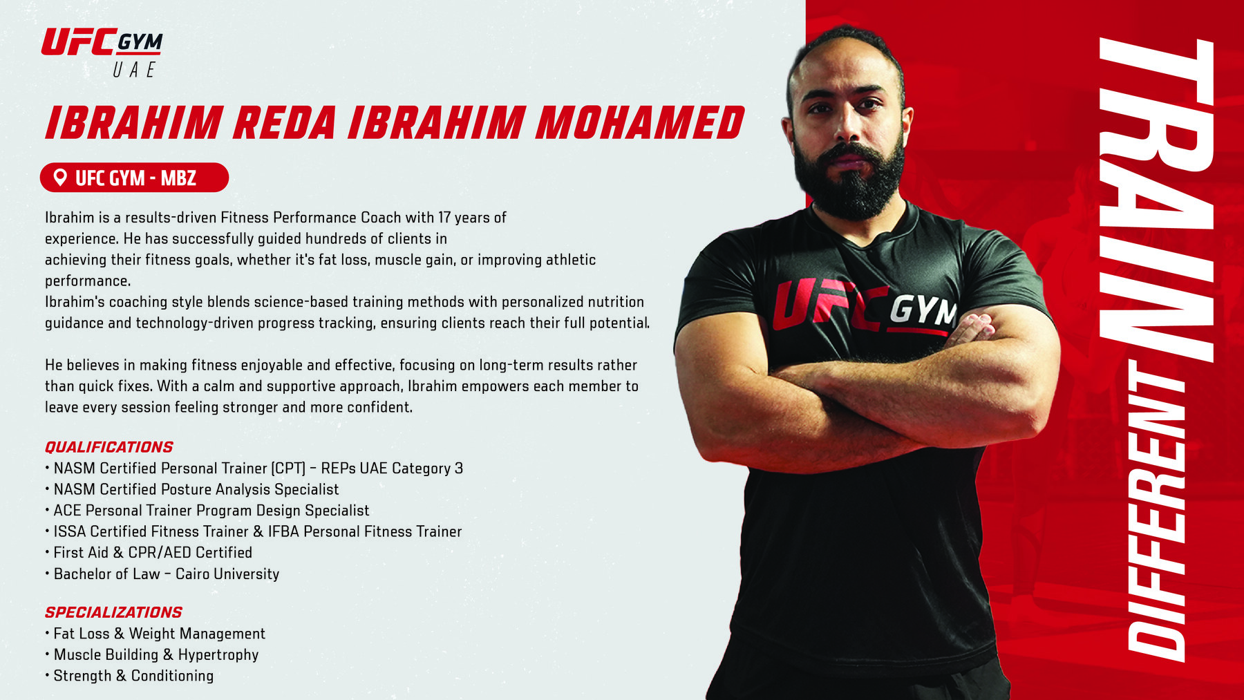 Ibrahim Reda Ibrahim Mohamed — UFC GYM Abu Dhabi personal trainer