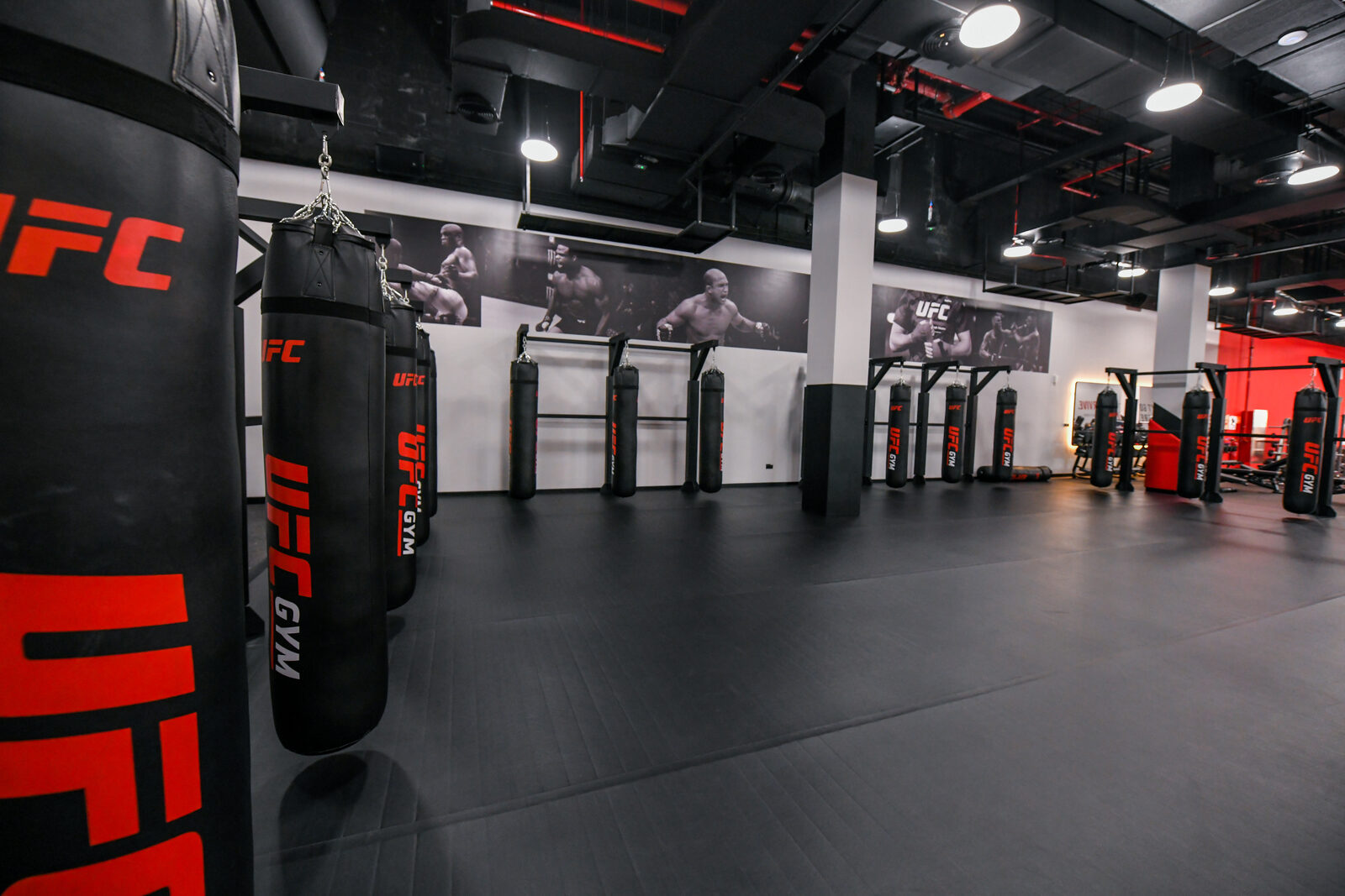 Heavy bag area at UFC GYM Ajman