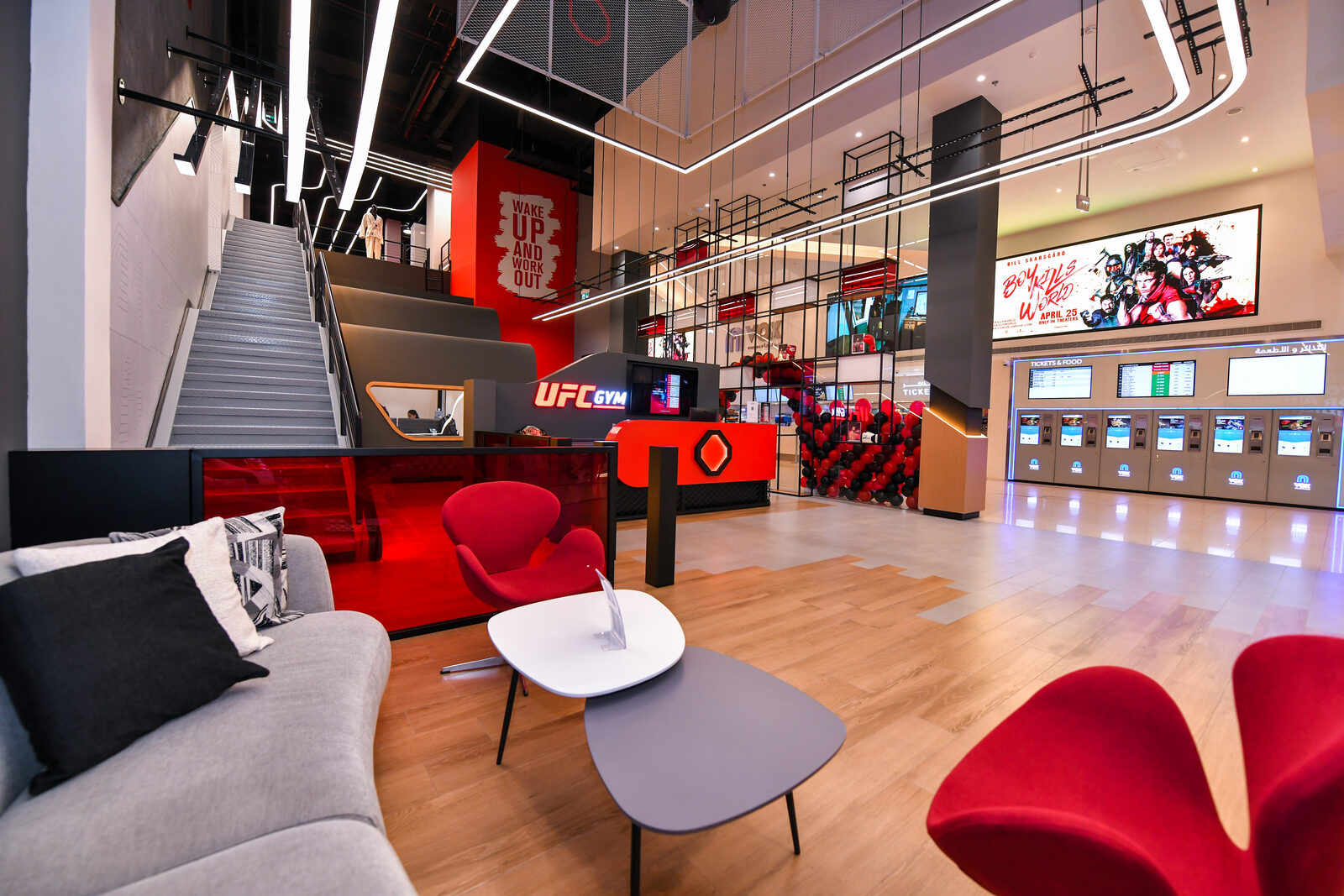 Members lounge at UFC GYM Ajman
