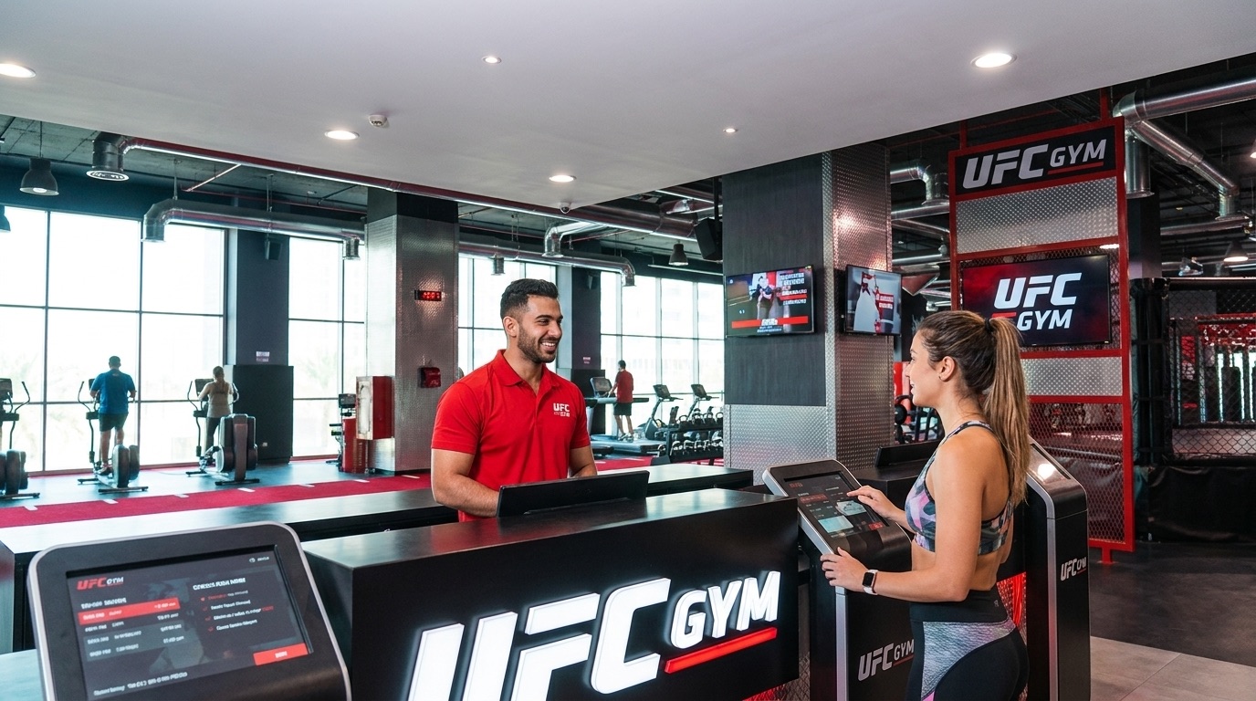 UFC GYM UAE club floor and front desk